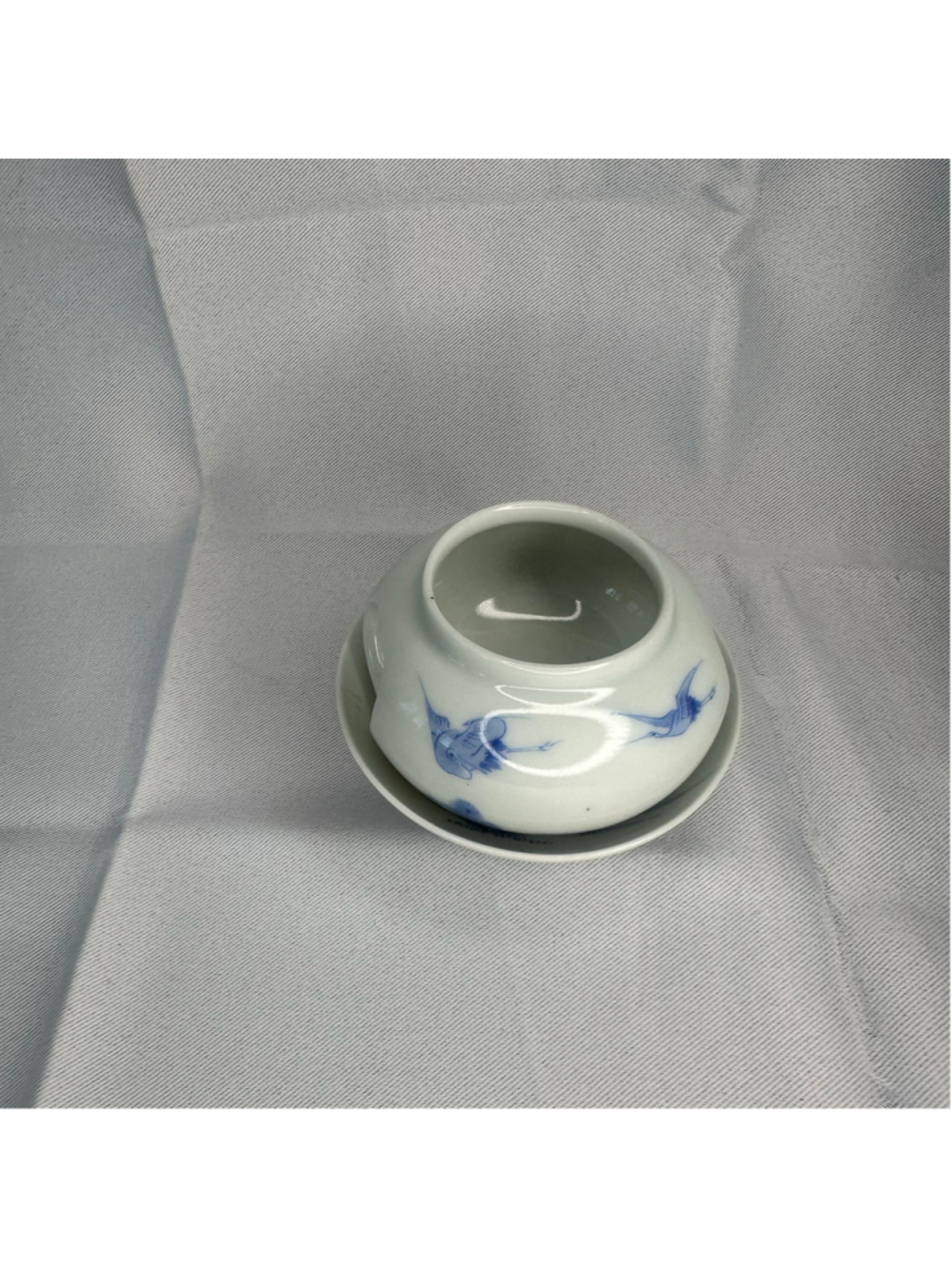 Vintage Japanese Arita Ware Ceramic Porcelain Crane Incense Burner Hiire Set